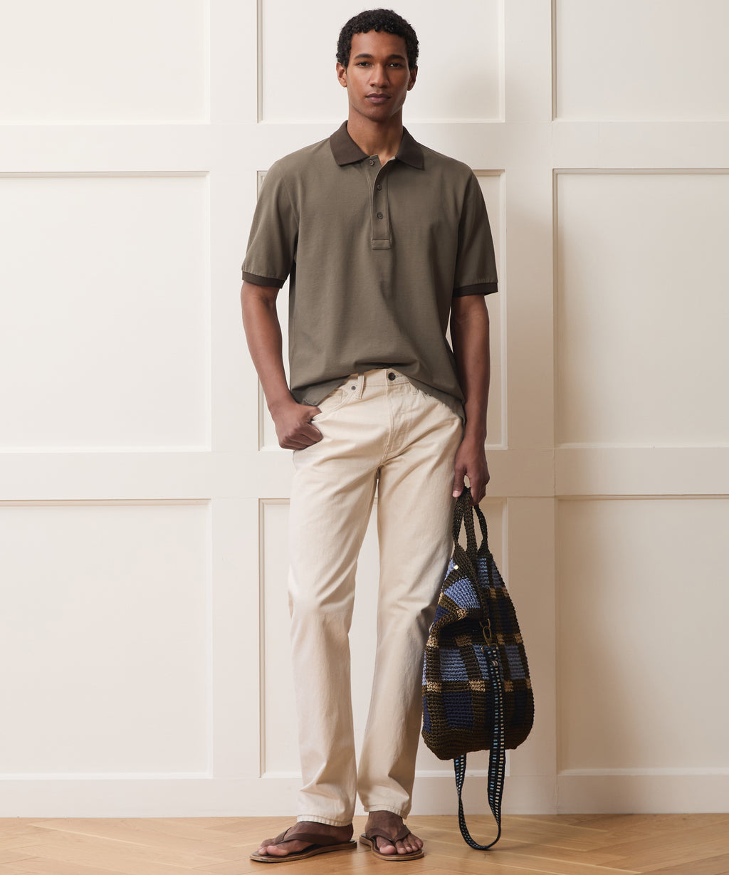 Cotton Pique Ringer Polo