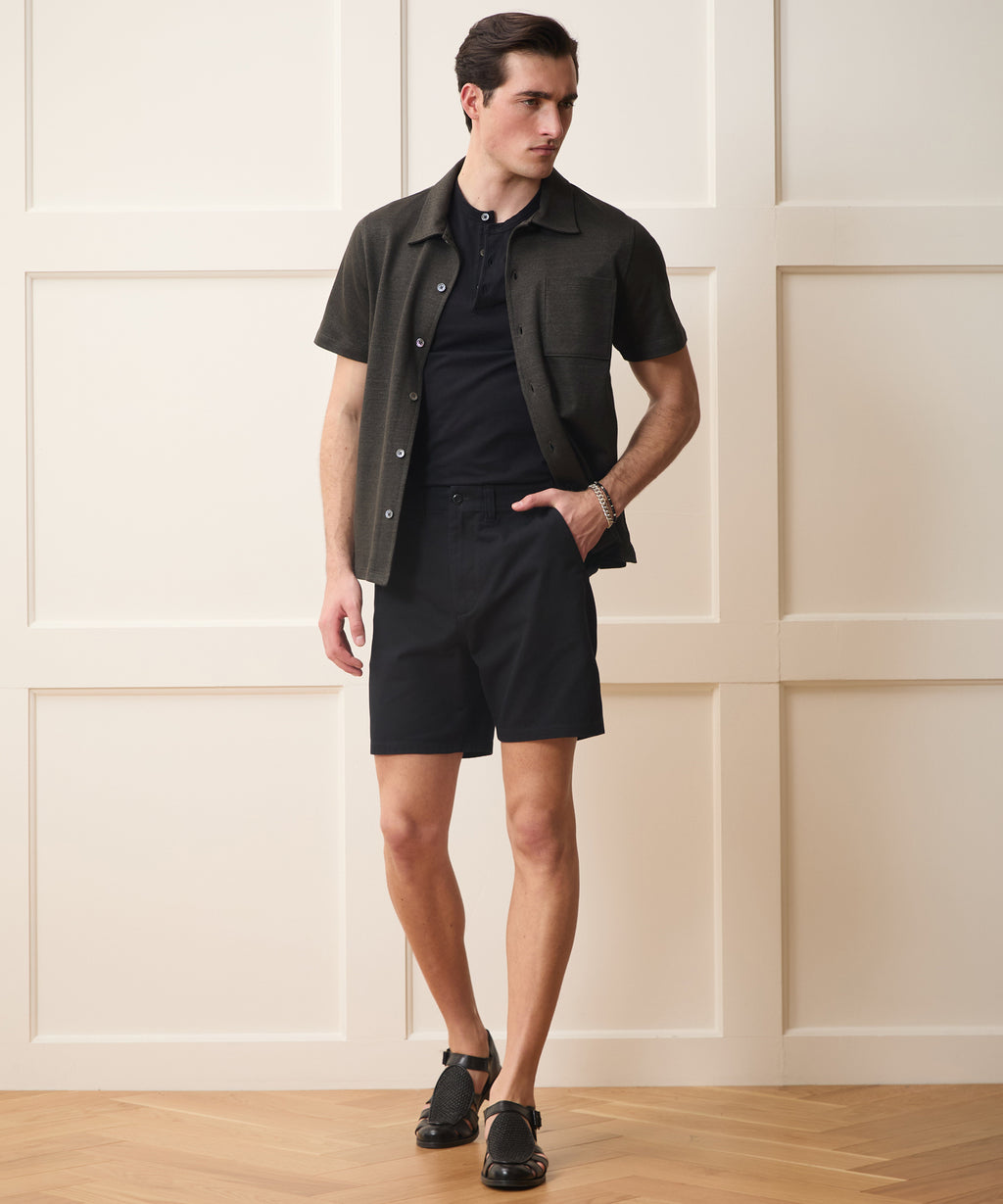 Italian Linen-Cotton Knit Shirt