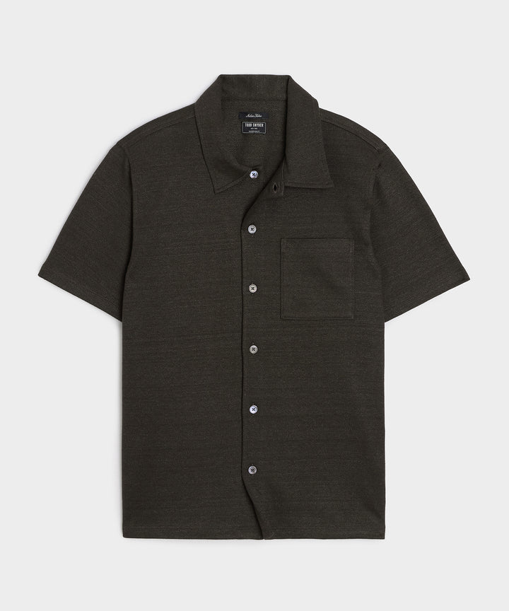 Italian Linen-Cotton Knit Shirt