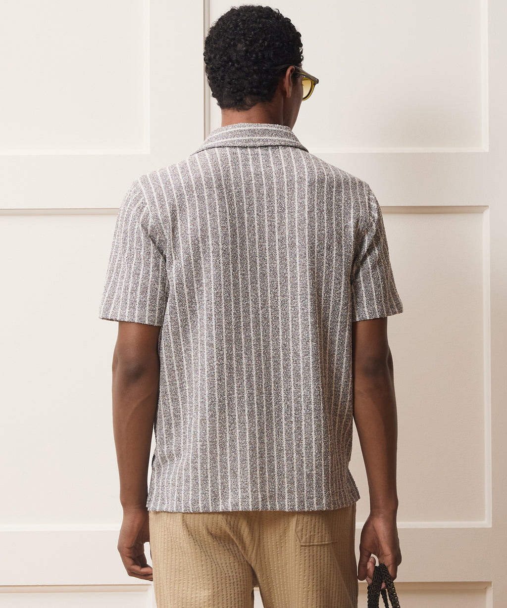 Italian Bouclé Knit Cabana Shirt