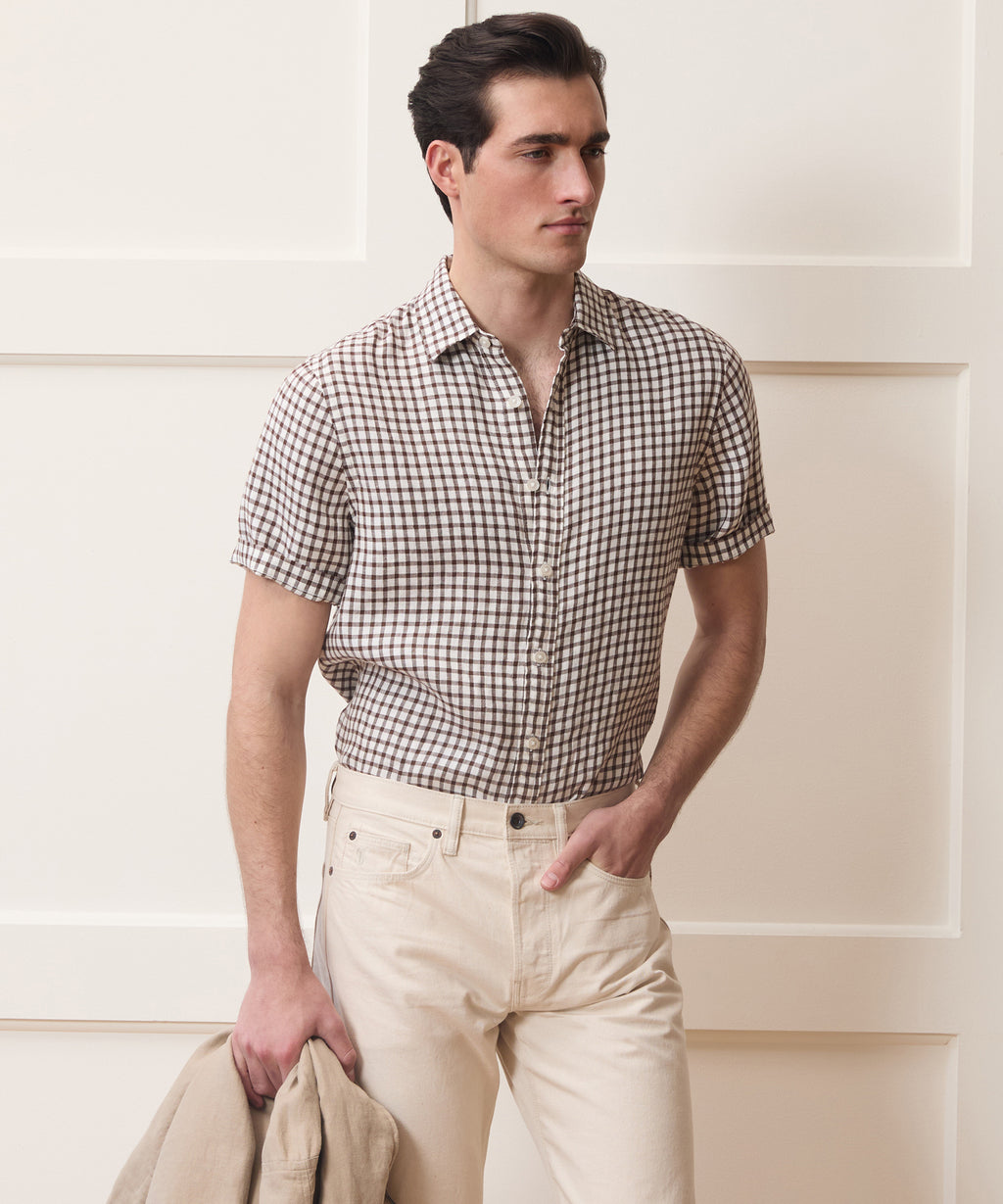 Linen Point Collar Shirt