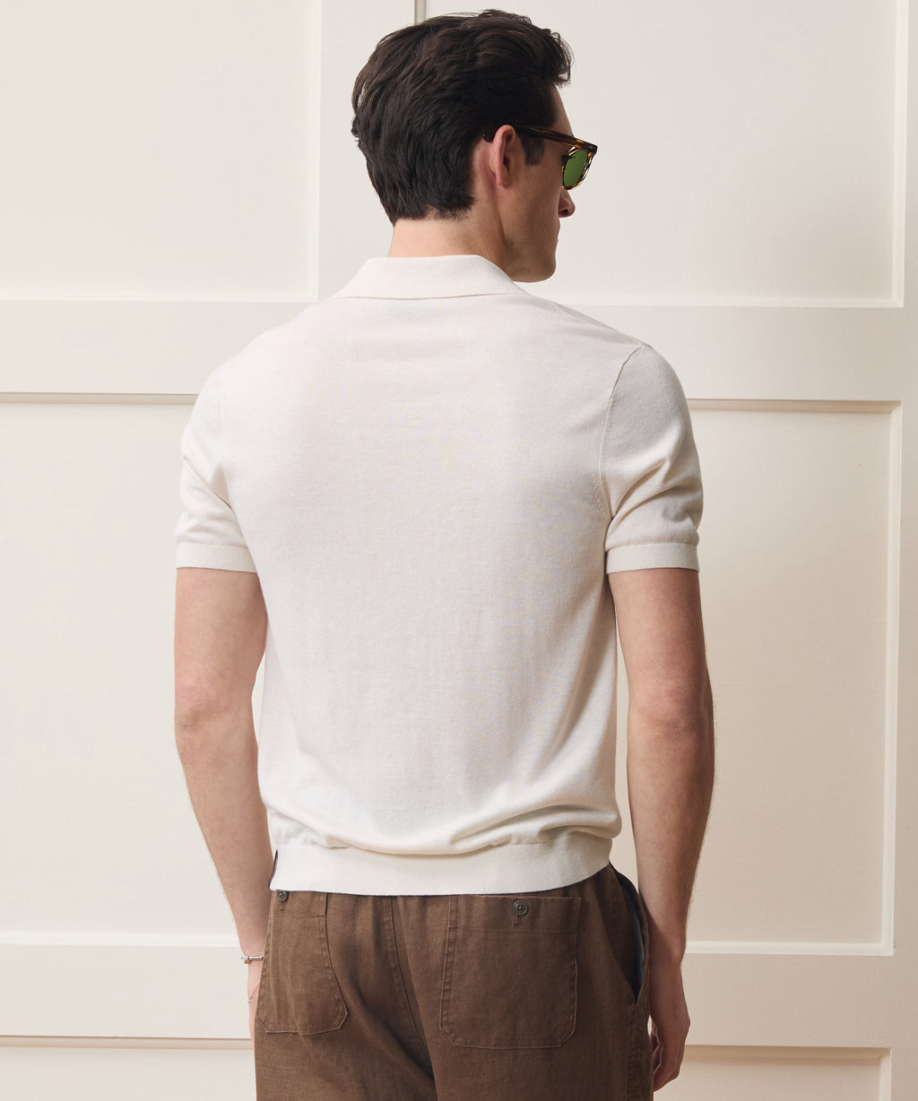 Silk-Cashmere Montauk Sweater Polo
