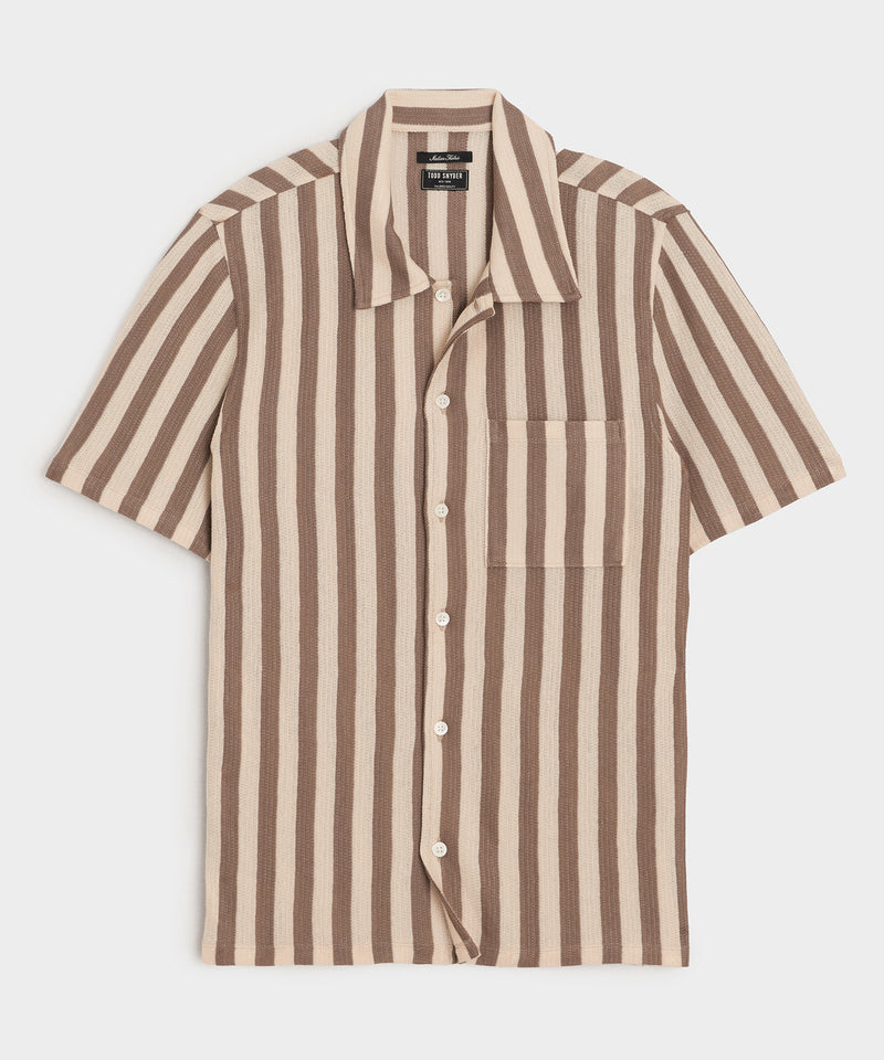 Linen-Cotton Knit Shirt