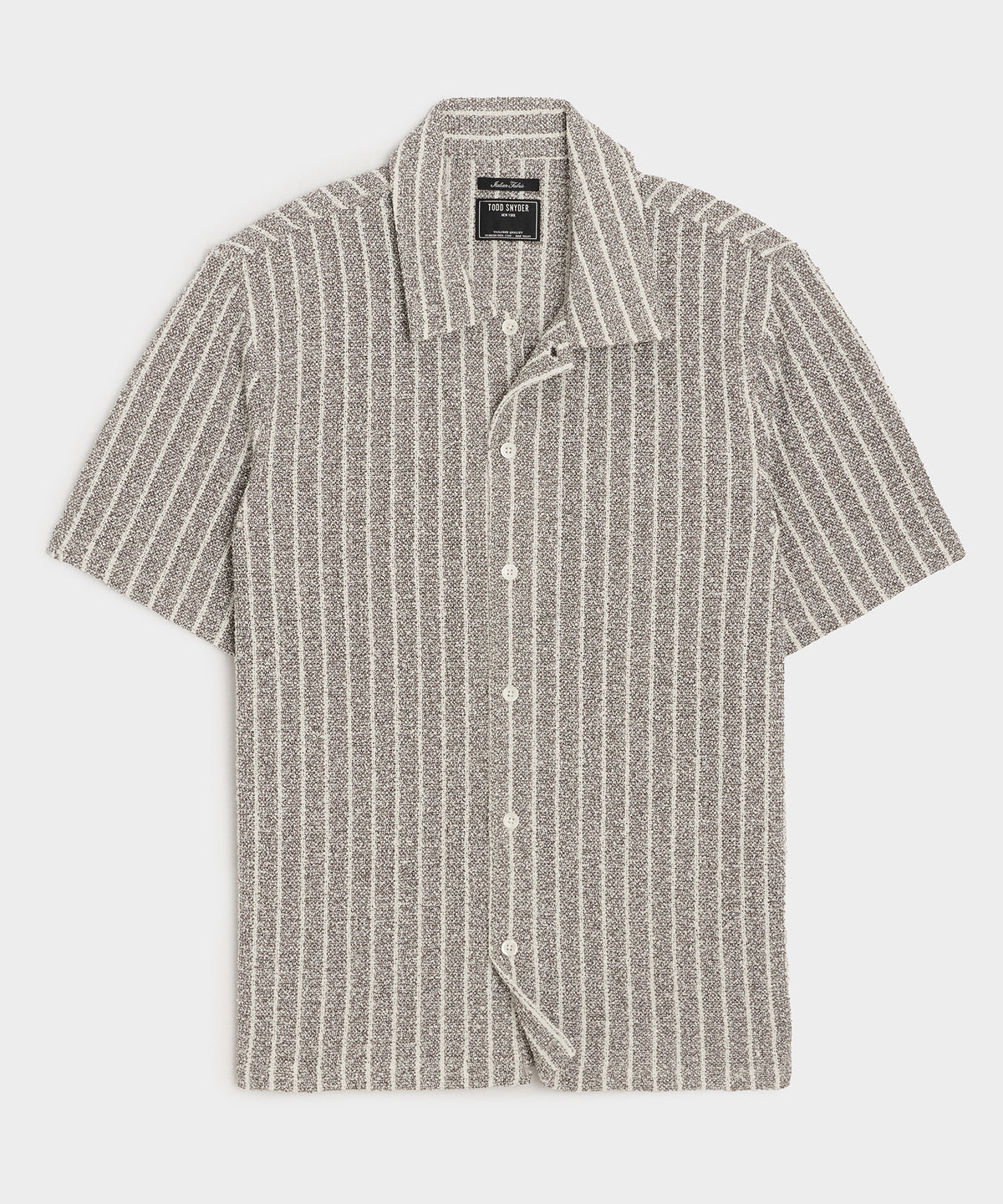 Italian Bouclé Knit Cabana Shirt