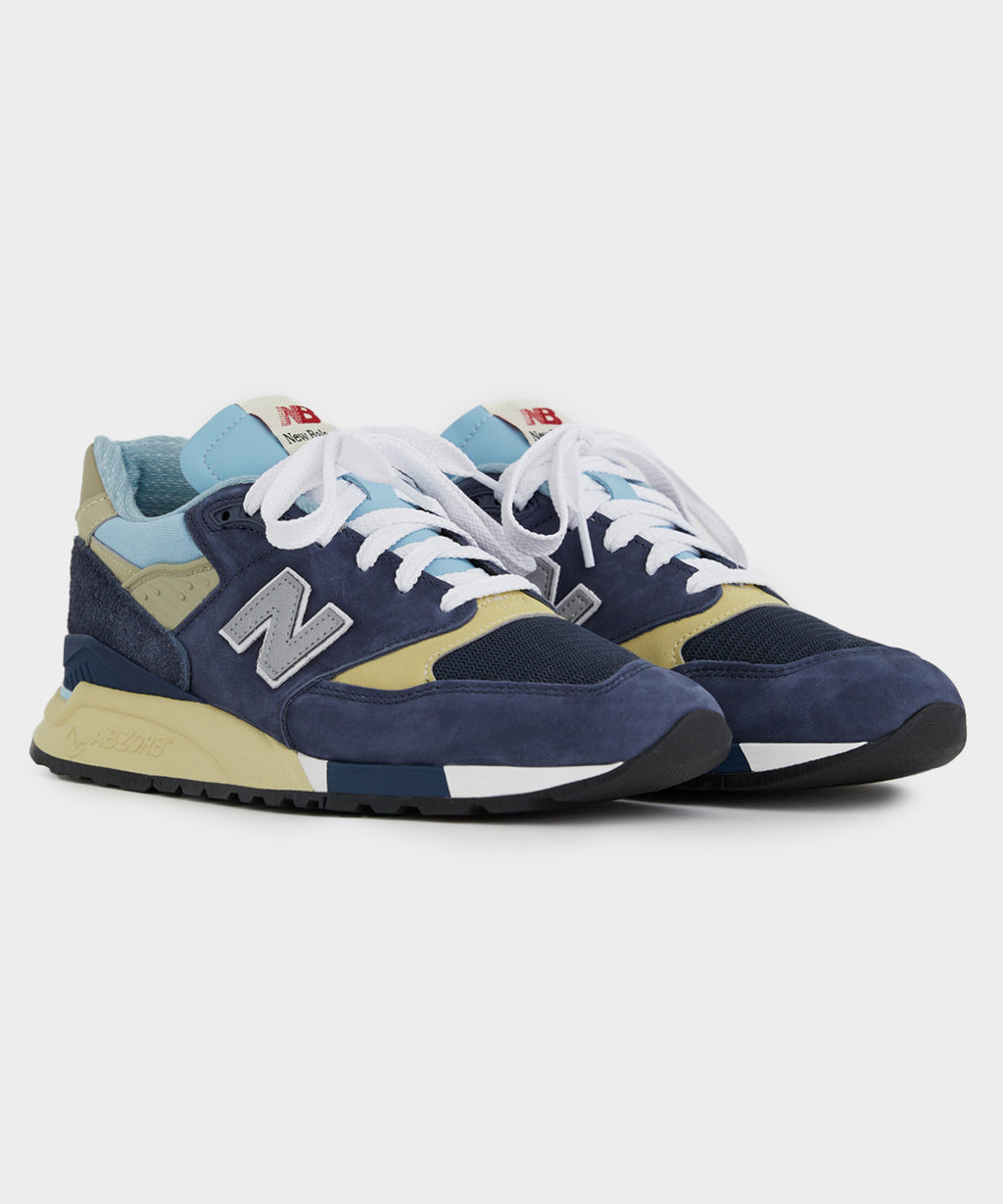 New Balance Made in USA 998 in Navy + Chrome Blue
