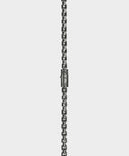 John Hardy Dark Sterling Silver Box Chain Necklace