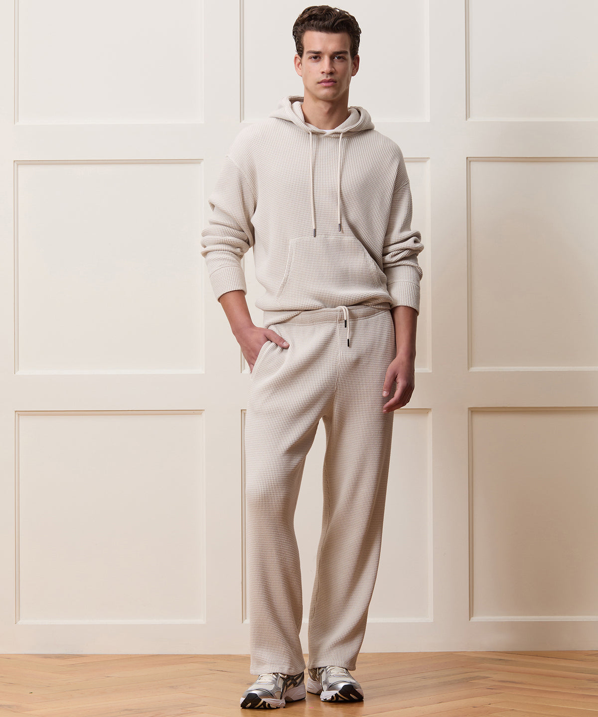 Portuguese Cotton Waffle Hoodie