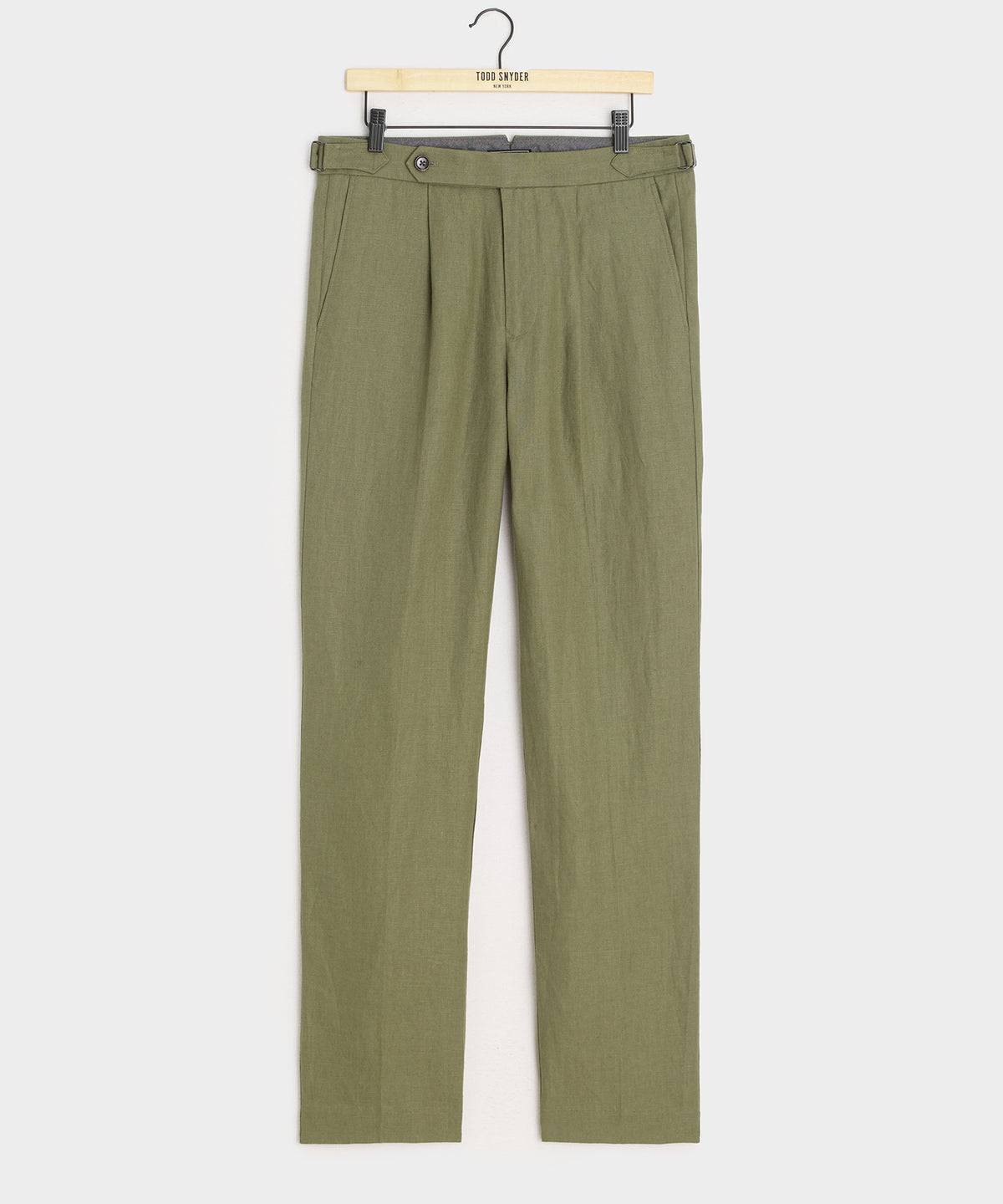 Straight Fit Irish Linen Side Tab Trouser