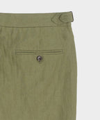 Straight Fit Irish Linen Side Tab Trouser