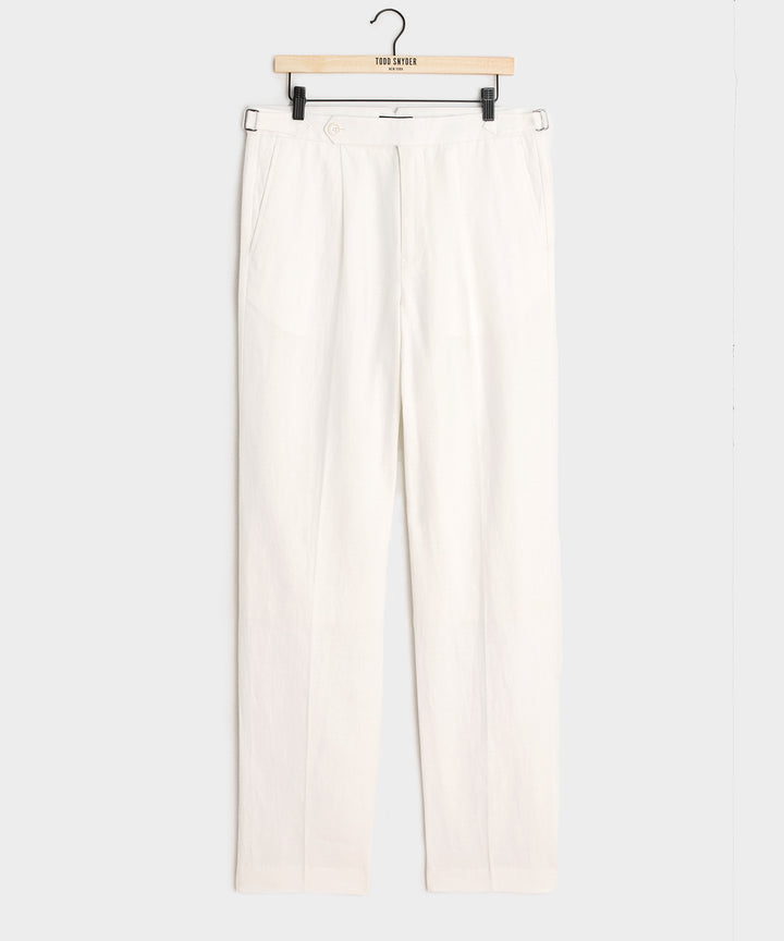 Irish Linen Side Tab Trouser