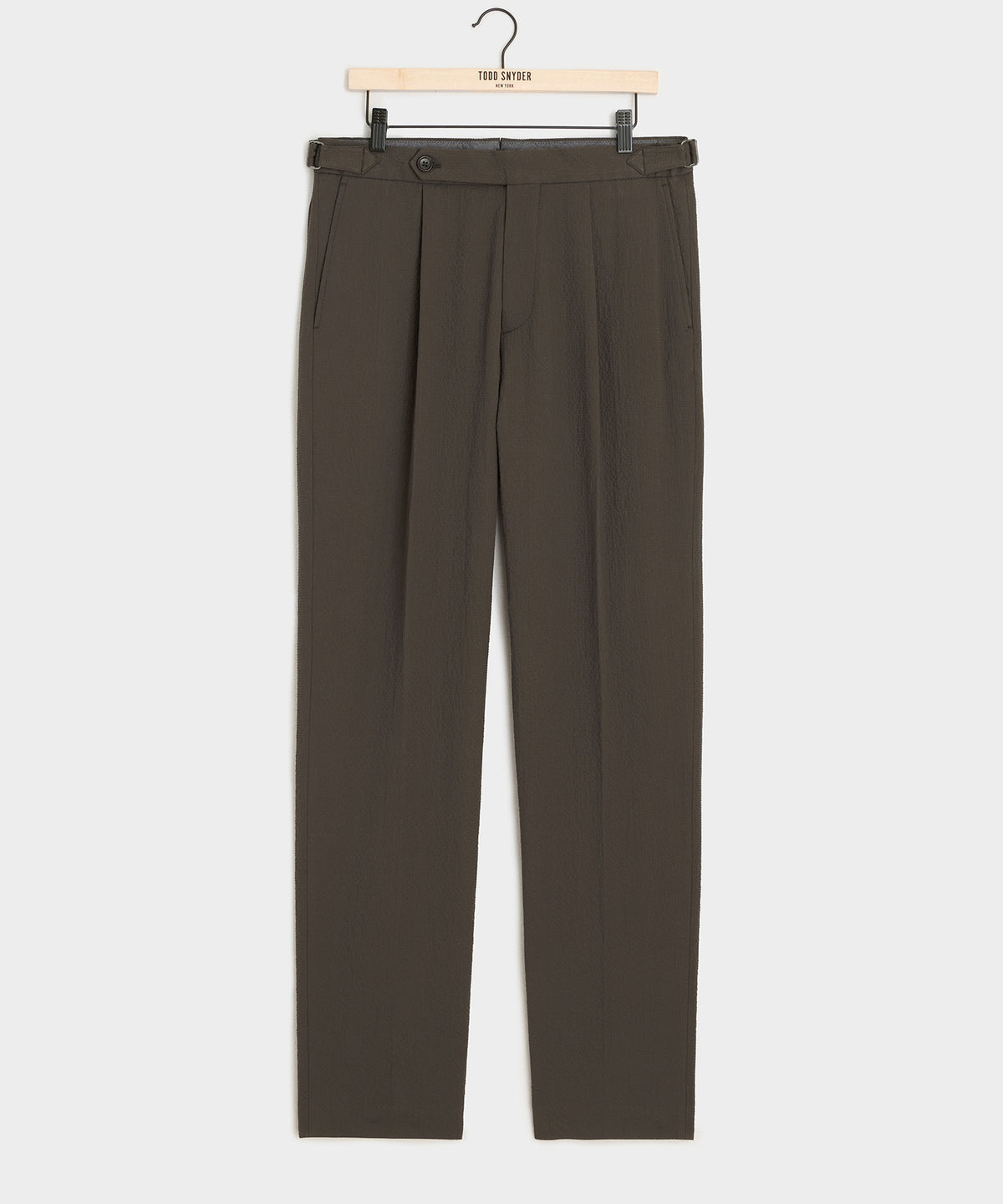Italian Seersucker Side Tab Trouser