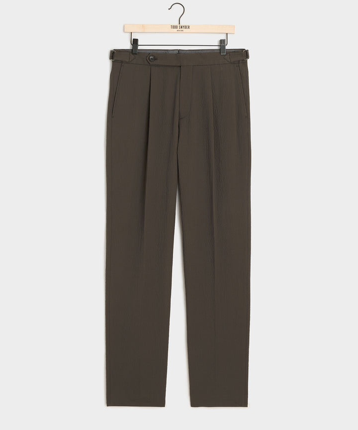 Italian Seersucker Side Tab Trouser