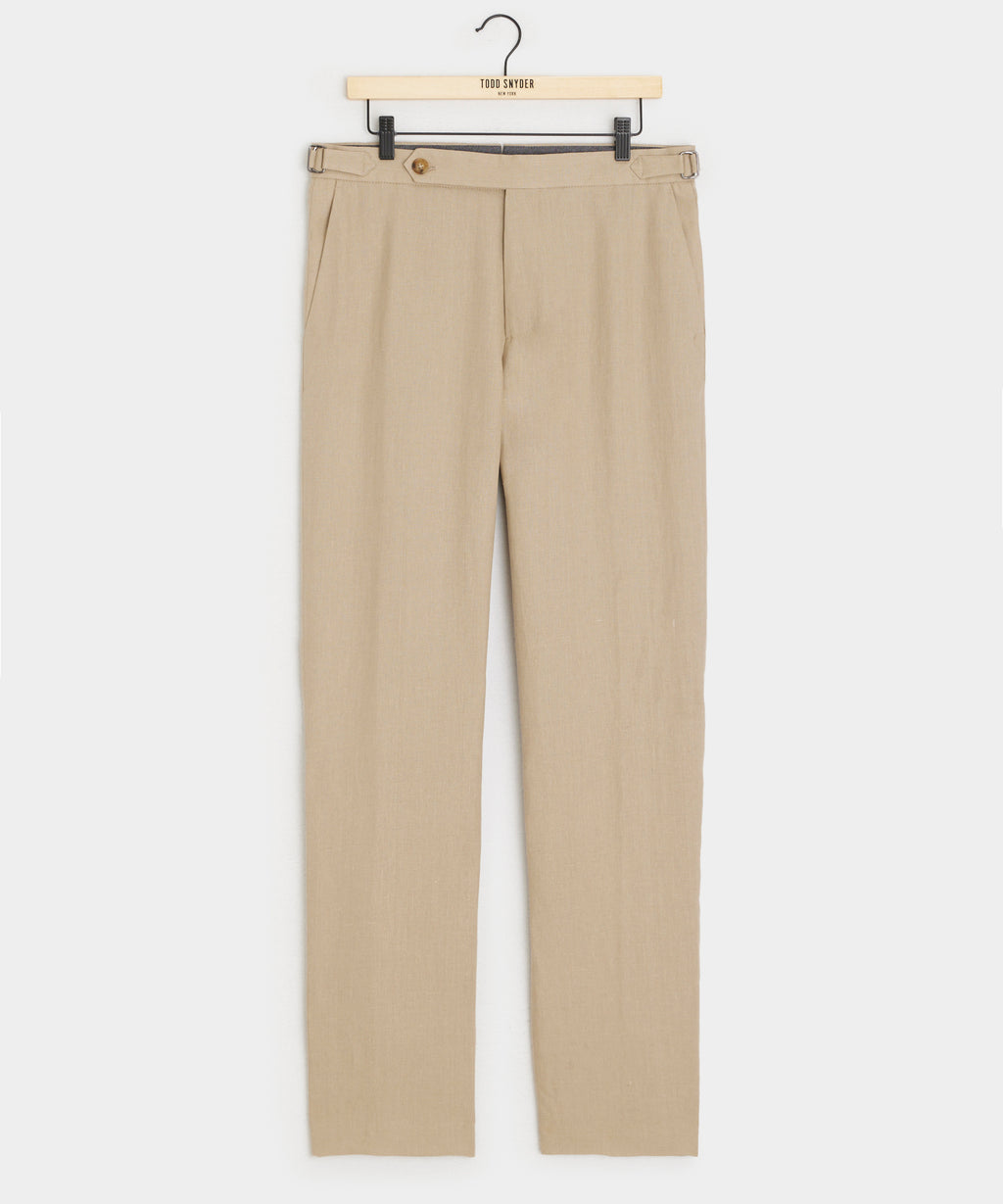 Italian Linen Side Tab Trouser