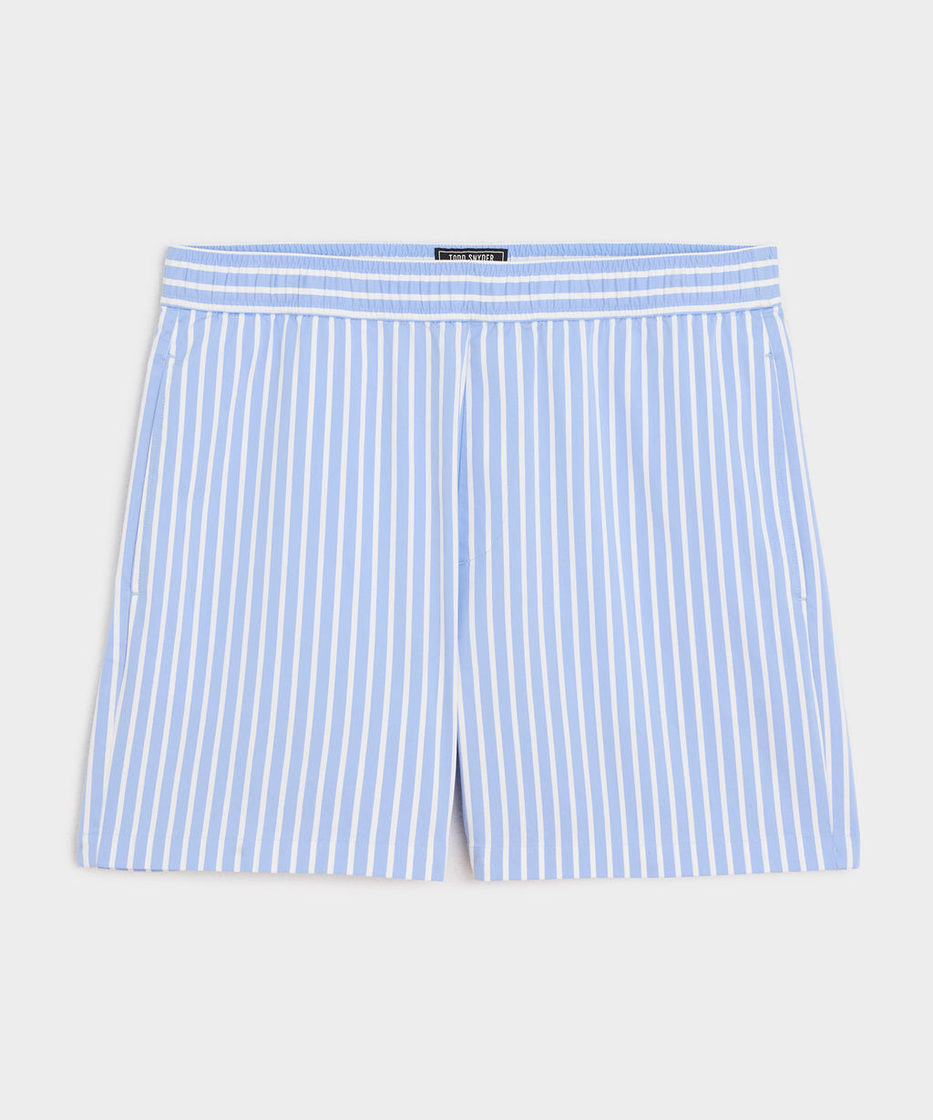 5" Striped Poplin Short
