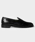 Jacques Solovière Leather Croc Stamp Loafer