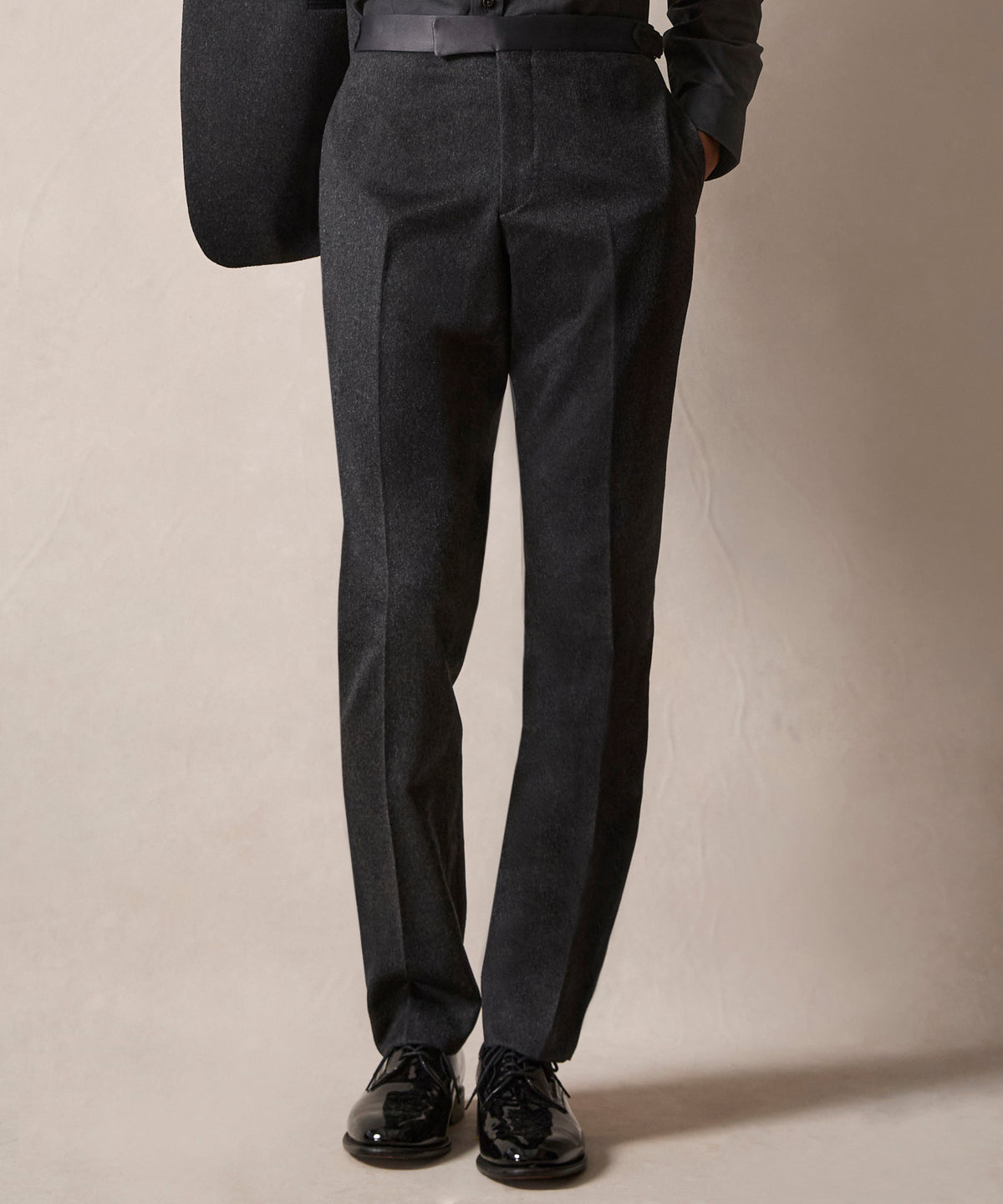 Slim Italian Cashmere Tuxedo Trouser