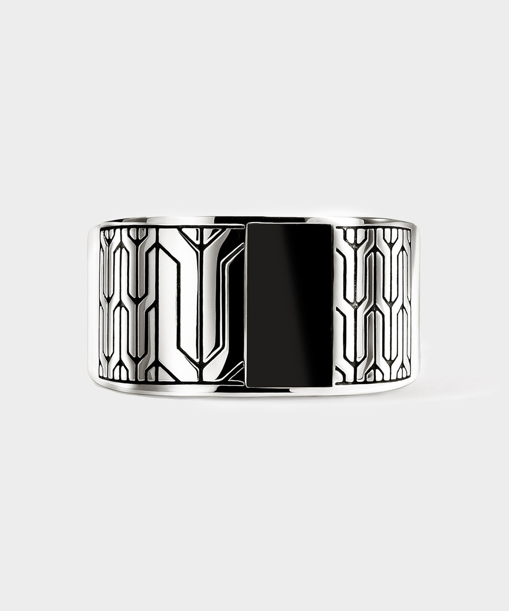 John Hardy Sterling Silver Icon 50 Signet Ring