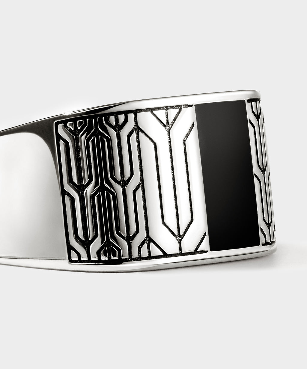 John Hardy Sterling Silver Icon 50 Signet Ring