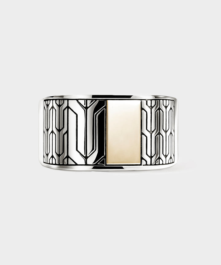 John Hardy 14K Gold Icon 50 Signet Ring