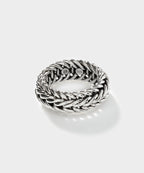 John Hardy Wide Kami Chain Sterling Silver Band Ring