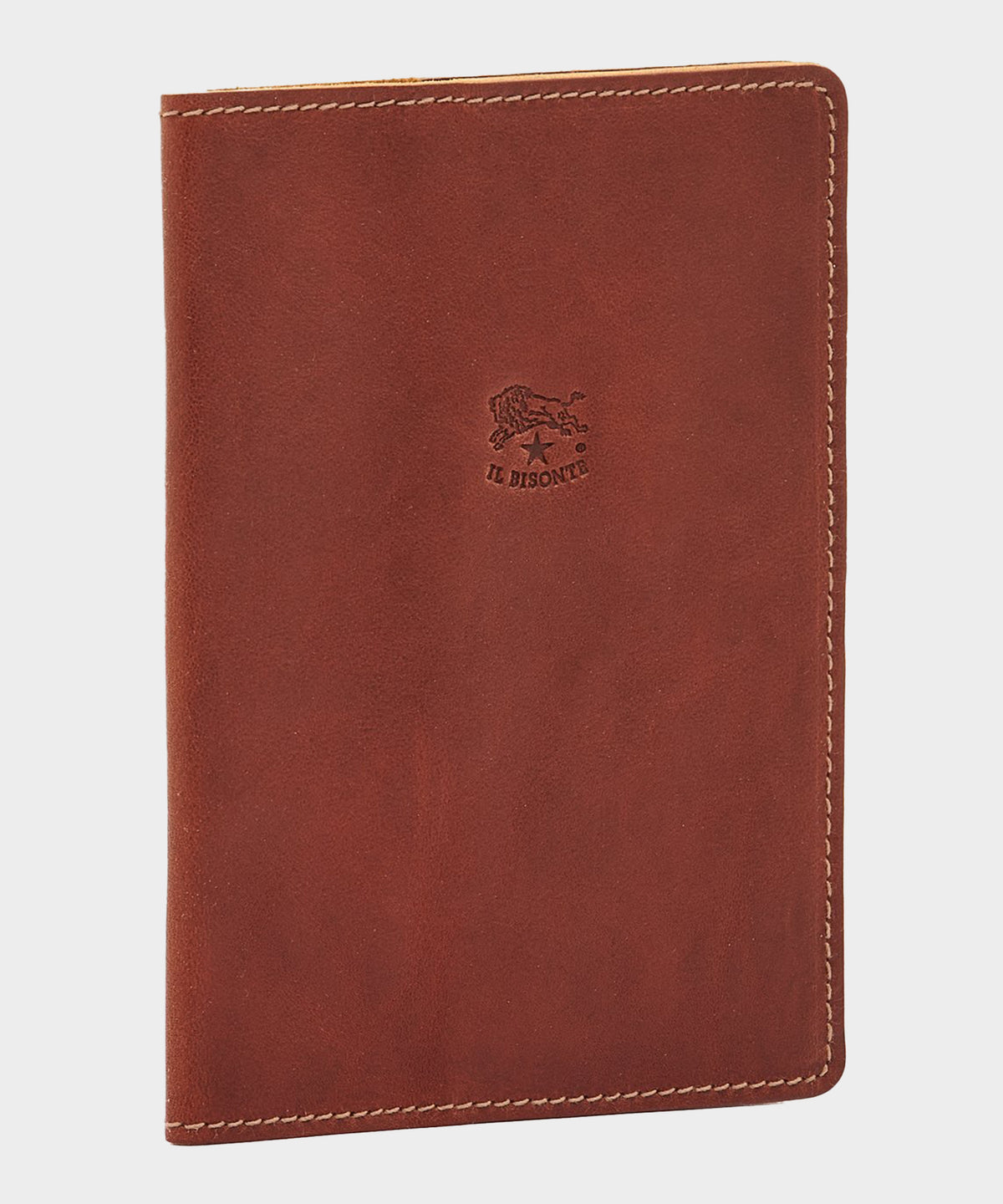 Il Bisonte Leather Passport Holder in Brown