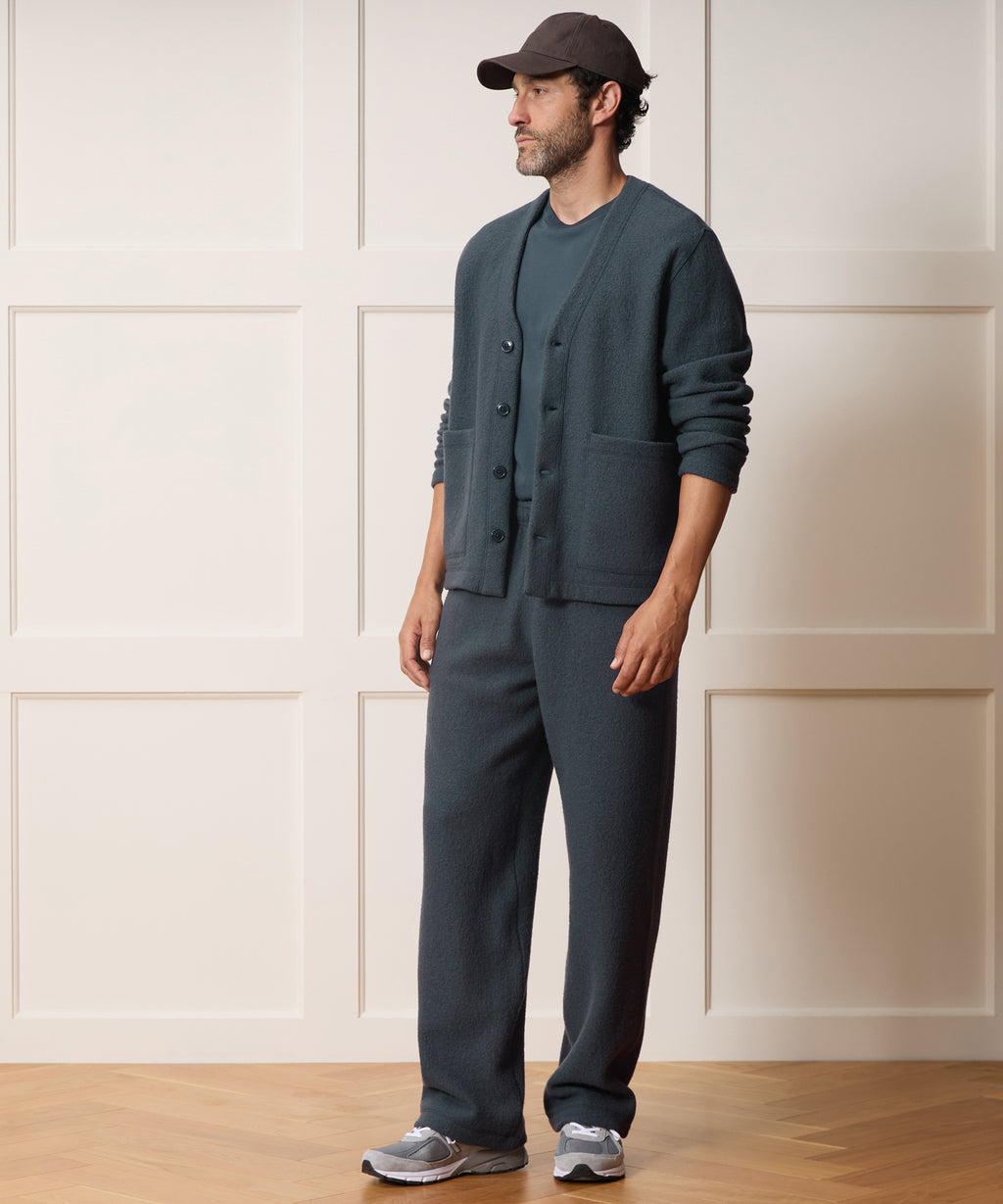 Italian Boiled Wool Cardigan