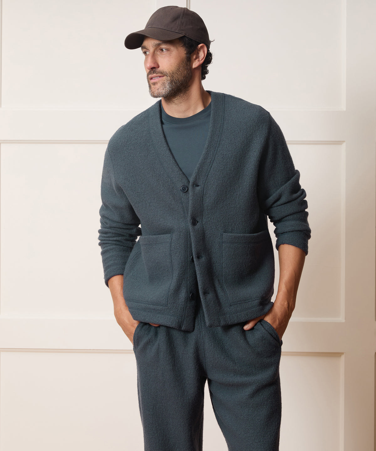 Italian Boiled Wool Cardigan