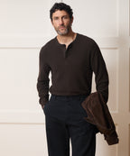 Lightweight Mini Waffle Henley