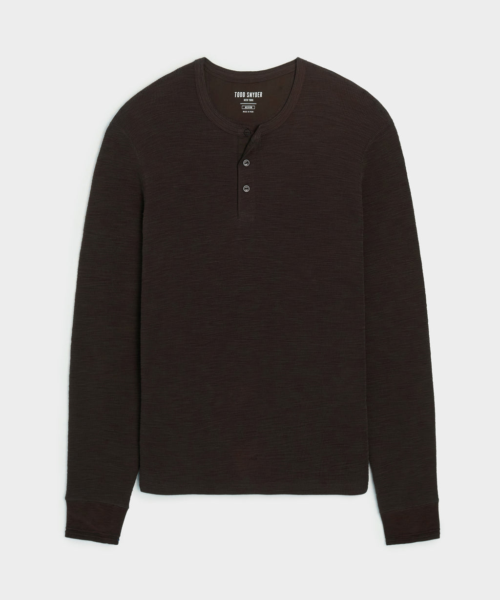 Lightweight Mini Waffle Henley