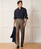 Italian Heathered Cotton Side Tab Trouser