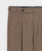 Italian Heathered Cotton Side Tab Trouser