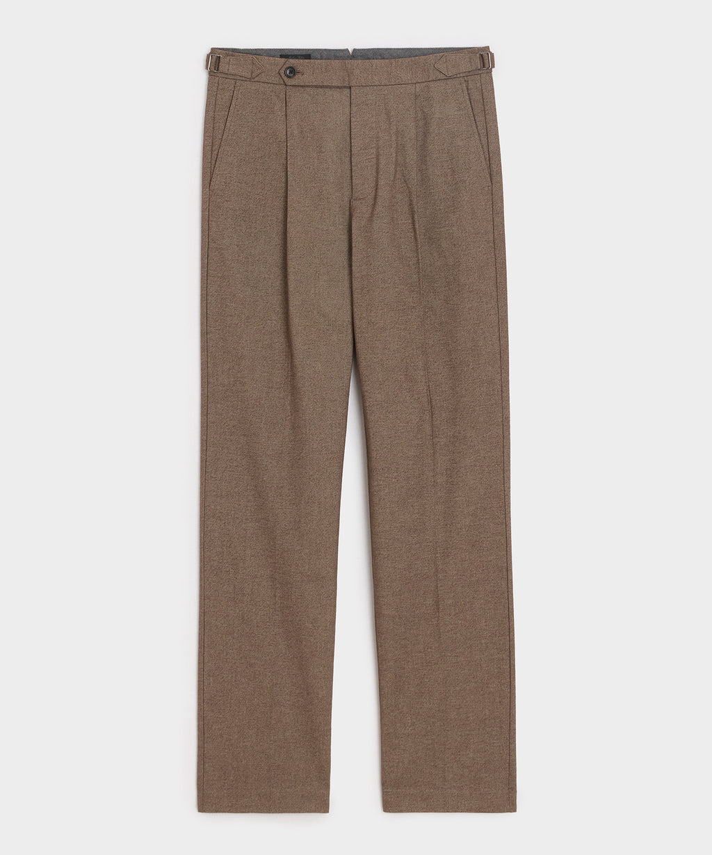 Italian Heathered Cotton Side Tab Trouser