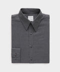 Italian Featherweight Flannel Long Point Collar Dress Shirt