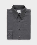 Italian Featherweight Flannel Long Point Collar Dress Shirt