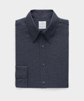 Italian Featherweight Flannel Long Point Collar Dress Shirt