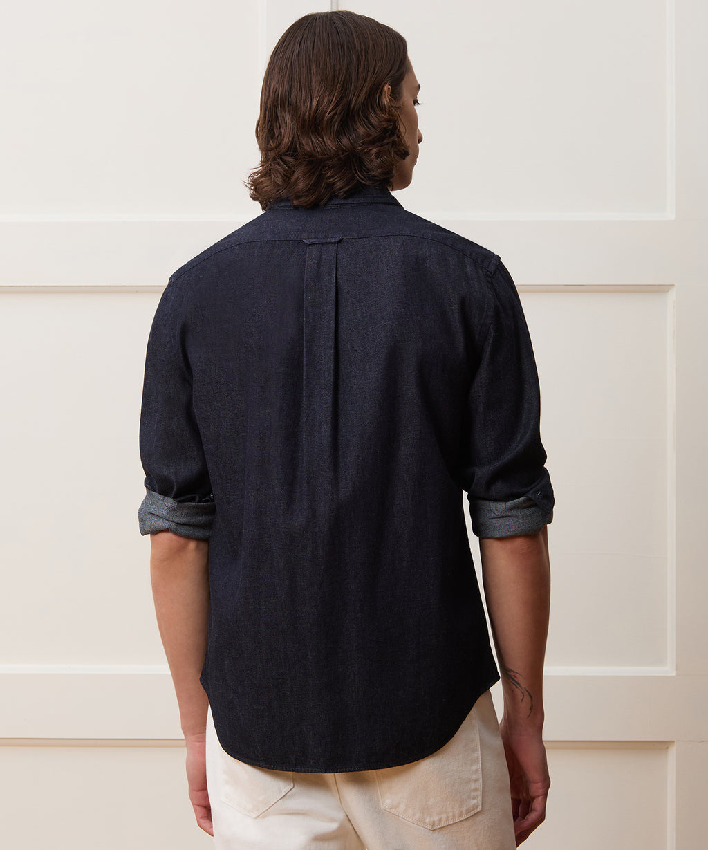 Denim Point Collar Shirt