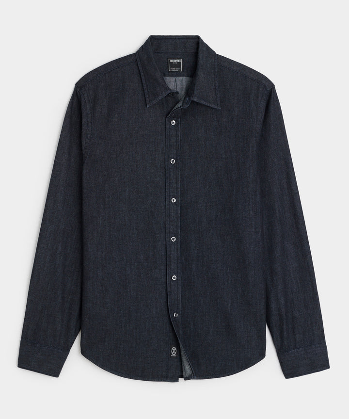 Denim Point Collar Shirt