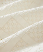 Cropped Embroidered Eyelet Camp Collar Shirt