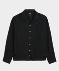Cropped Sea Soft Irish Linen Camp Collar Shirt