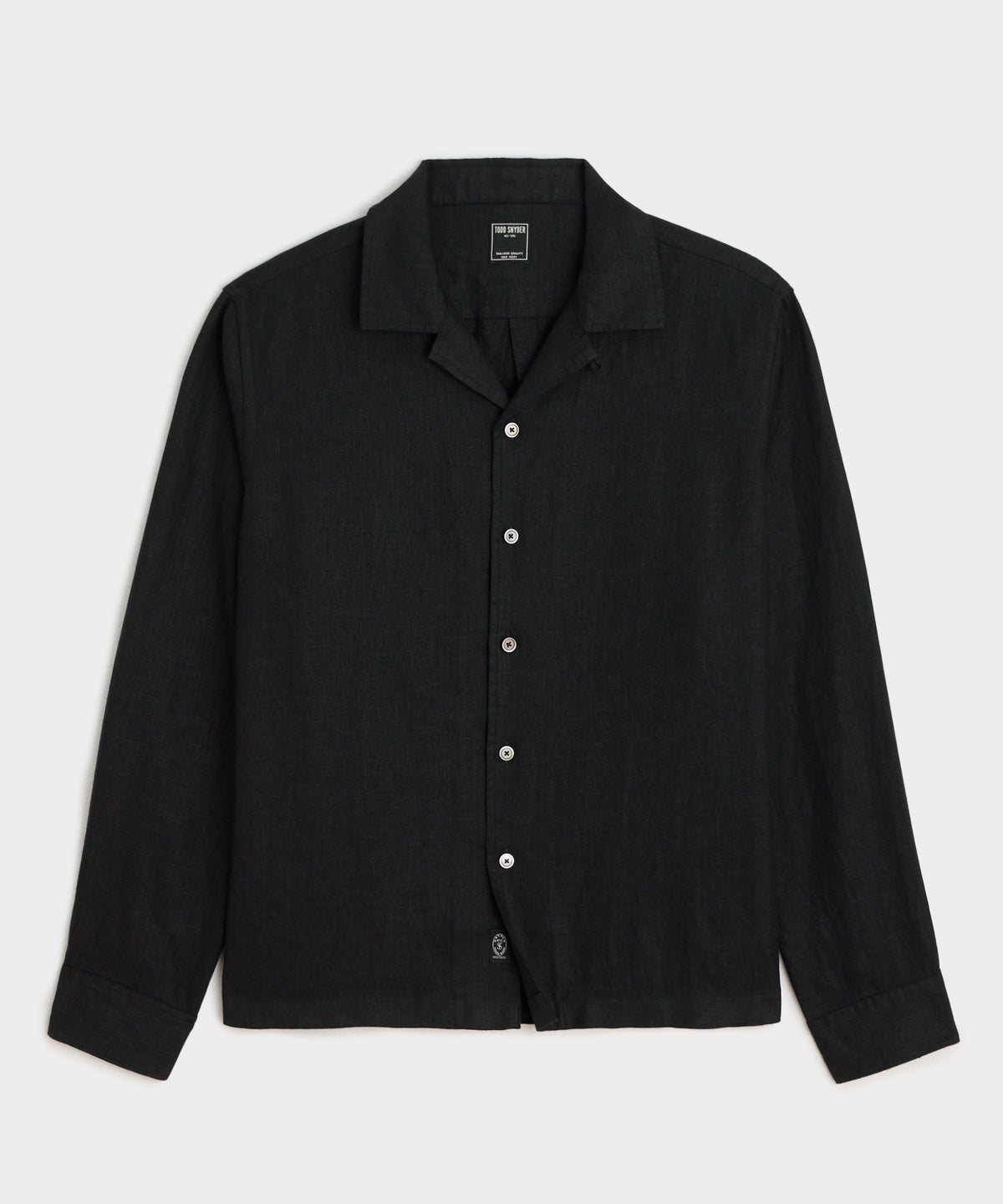 Cropped Sea Soft Irish Linen Camp Collar Shirt
