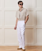 Textured Linen Capri Shirt