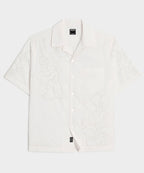 Cropped Cotton Camp Collar Shirt