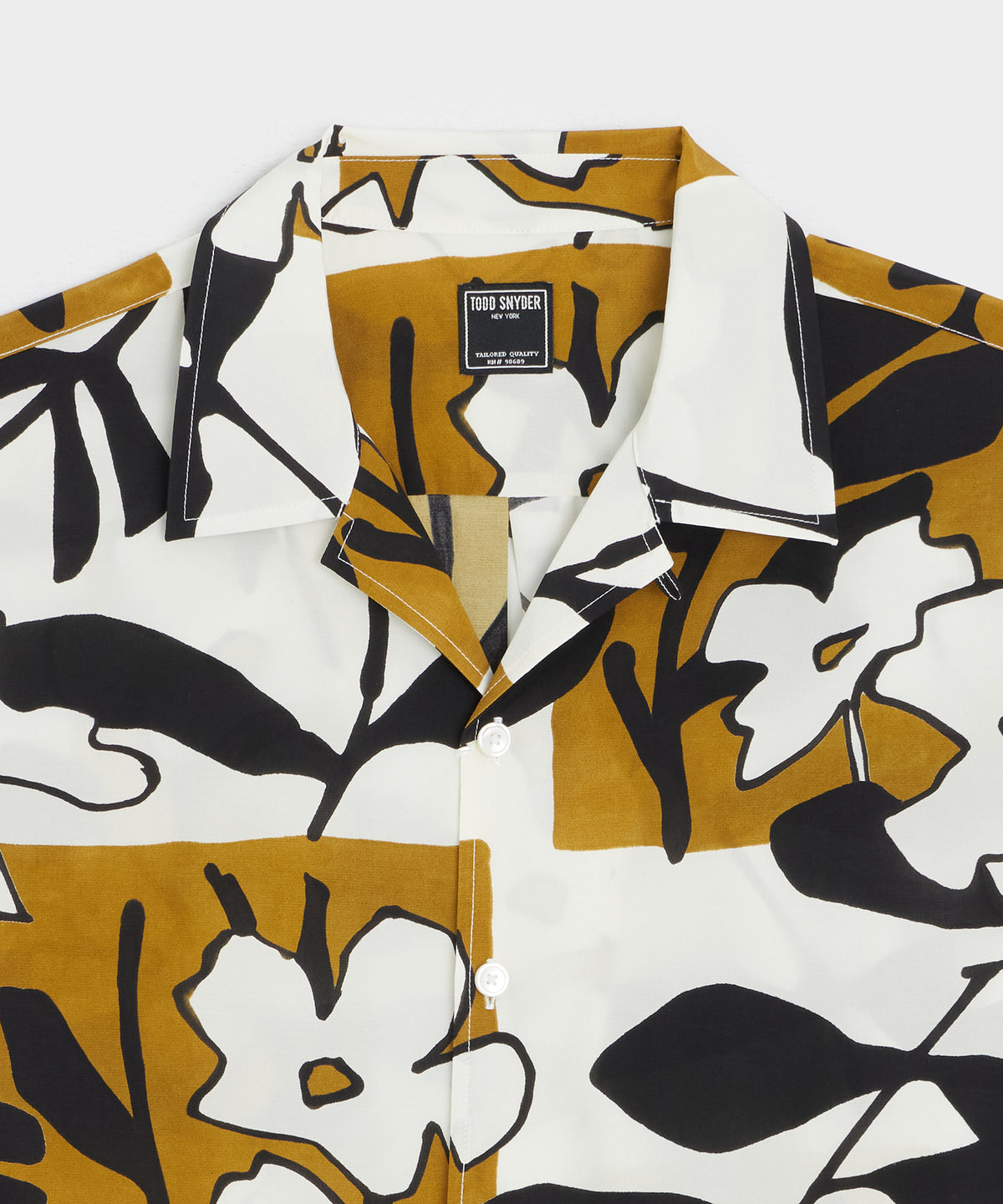 Cropped Silk-Cotton Camp Collar Shirt