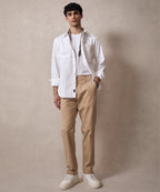 Classic Fit Denim Overshirt in White