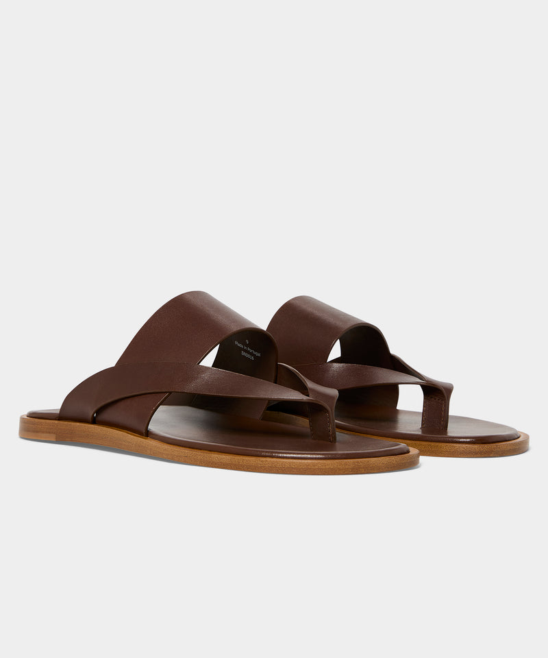 Porto Leather Crossover Sandal