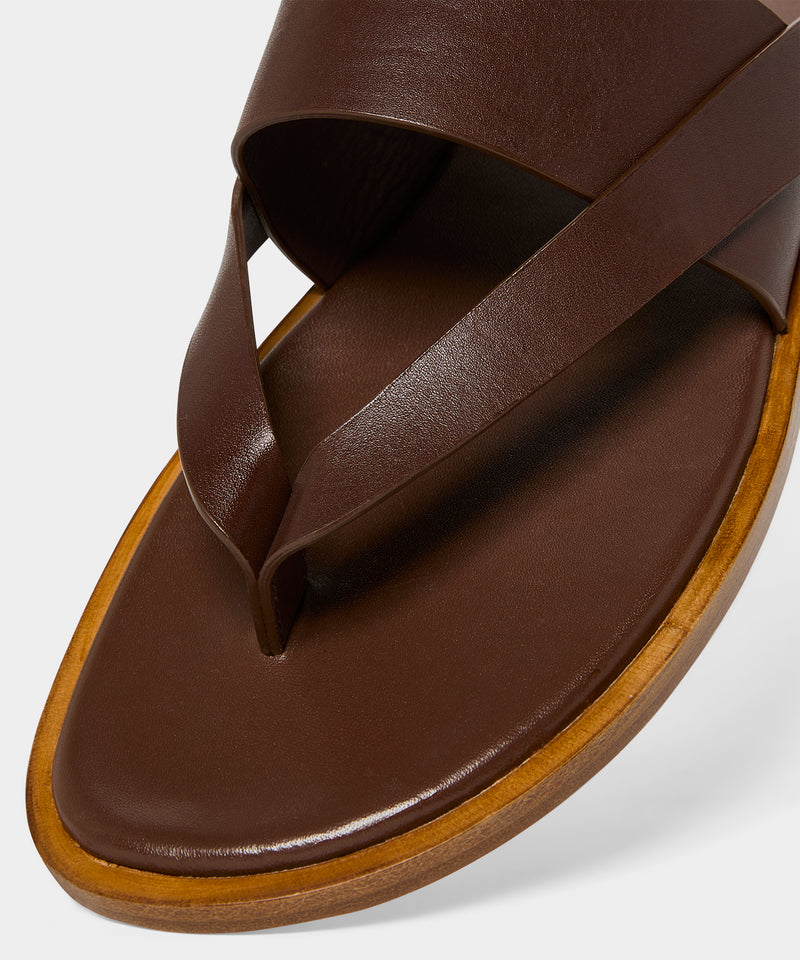 Porto Leather Crossover Sandal
