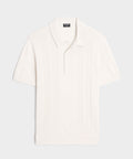 Silk-Cotton Ribbed Sweater Polo