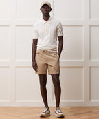 Silk-Cotton Ribbed Sweater Polo