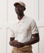 Silk-Cotton Ribbed Sweater Polo