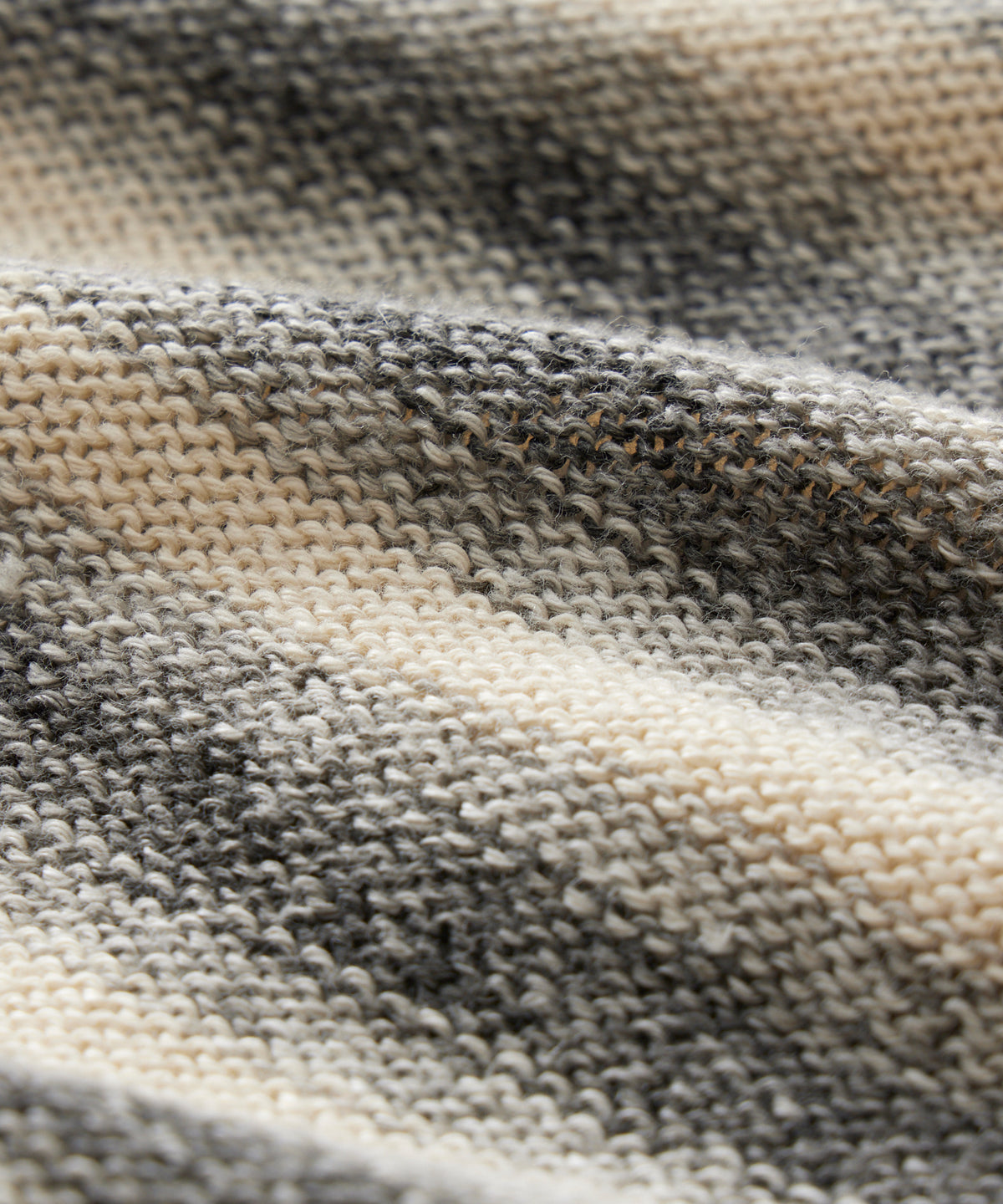 Linen-Cotton Stripe Popover Hoodie in Silver Mist